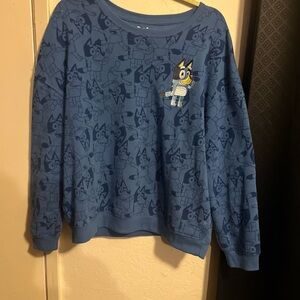 Blue Graphic Sweatshirt